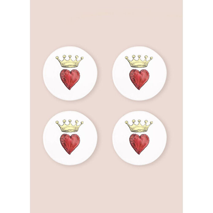 The Mia Luv Bardak Altlığı 4lü Set- 10 Cm