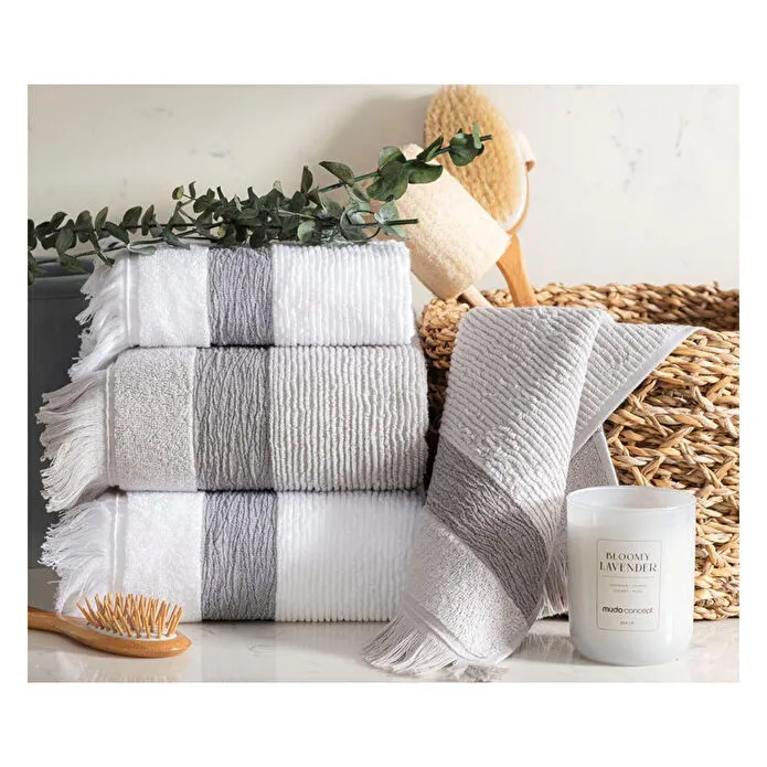 Mudo Home Borla Gri̇ El Havlusu 30x50cm