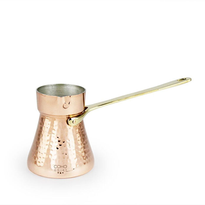 Coho Objet Coho Lux Hatır Dövme Bakır Türk Kahvesi Cezvesi L