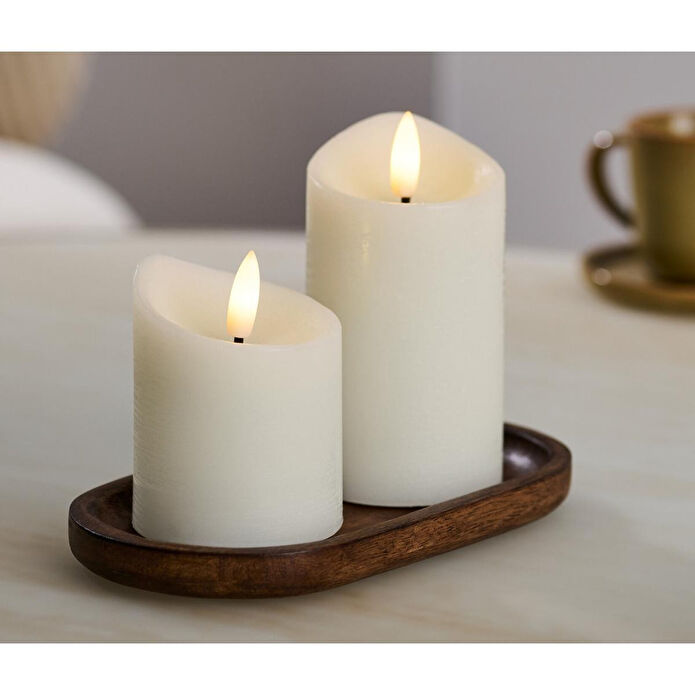 Tchibo Led’li Gerçek Mum, 2li, Krem