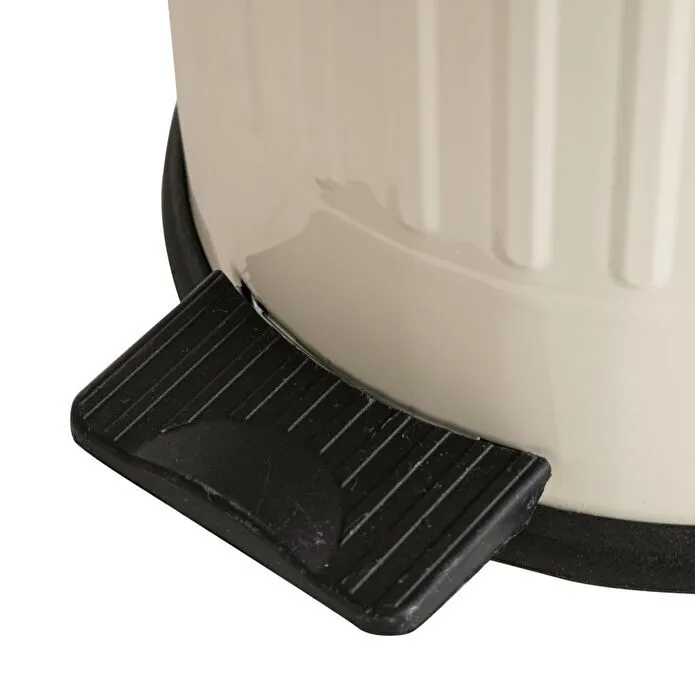 Mudo Home 16lt Pedalli Vintage Çöp Kovasi Krem