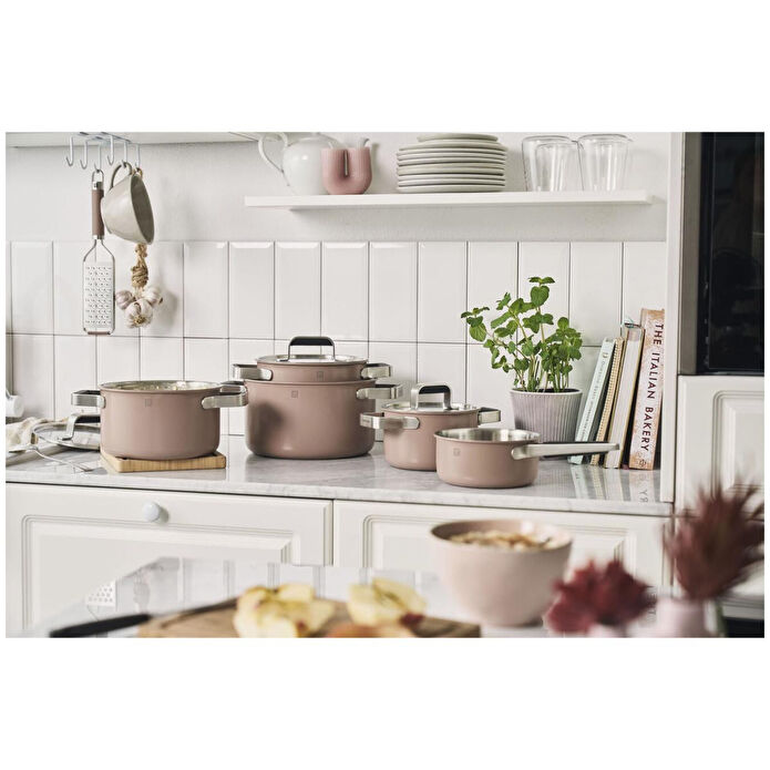Zwilling Pure Tencere Seti 5 Parça Gül Rengi