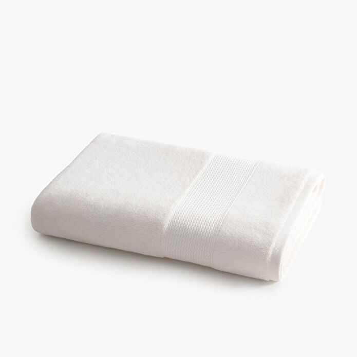 Green Black Lara Banyo Havlusu %100 Pamuk Bordürlü Krem 80x150 Cm