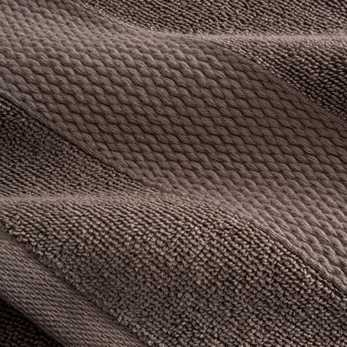 Green Black Lara Yüz Havlusu %100 Pamuk Bordürlü Kahverengi 50x90 Cm