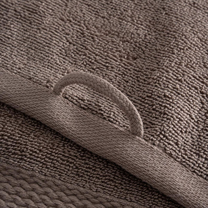 Green Black Lara Banyo Havlusu %100 Pamuk Bordürlü Kahverengi 80x150 Cm