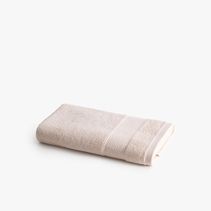 Green Black Lara Yüz Havlusu %100 Pamuk Bordürlü Açık Somon 50x90 Cm