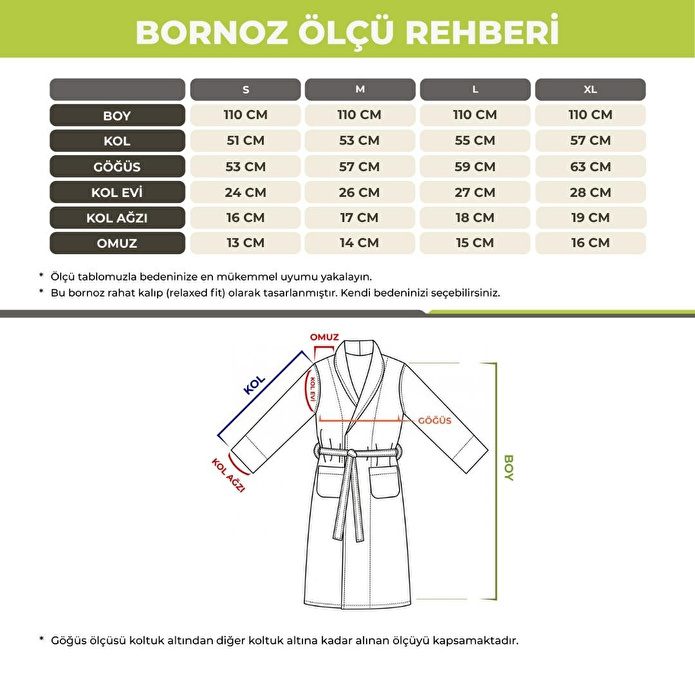 Green Black Afra Elite Serisi Kadın Pike Bornoz Gri