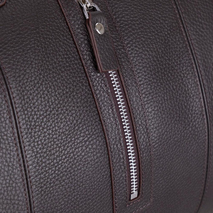 Bloominbag Bloomvoyager Cognac Clay Hakiki Deri Seyahat Çantası – Unisex Hafta Sonu Duffle Seyahat Çantası