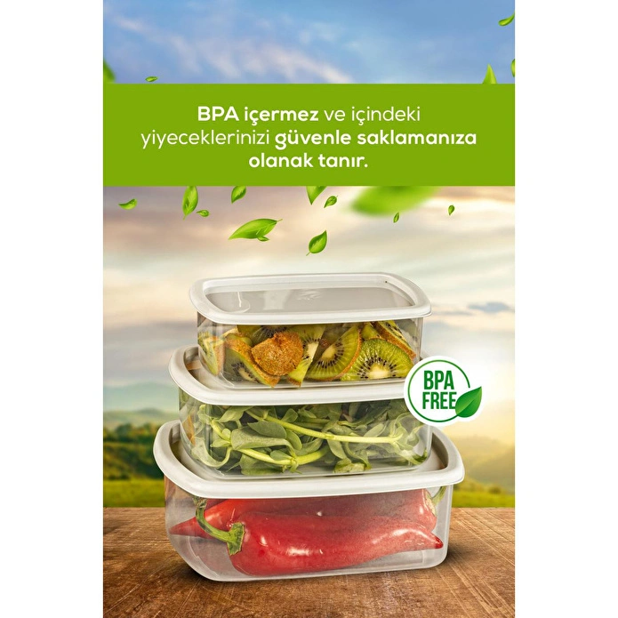 Vienev 8'li Hava Geçirmez Saklama Kabı Seti Gri 2x(250-500-750-1200 Ml)