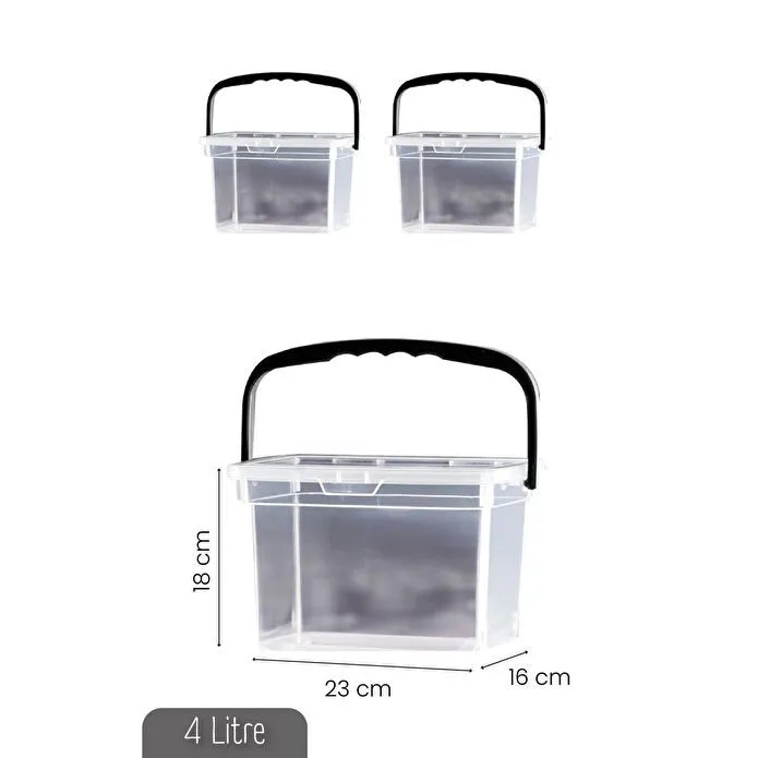 Vienev 2li 4 Litre Toz Tablet Deterjan Saklama Kabı - Deterjan Kutusu, Toz Tablet Deterjan Kabı Beyaz