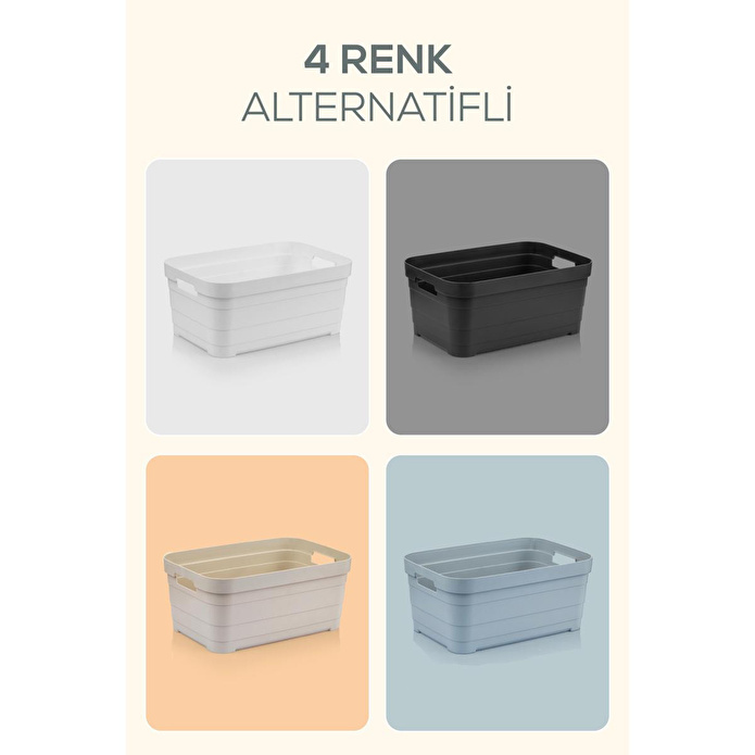 Vienev 6'lı 3,8 Litre Saklama Kutusu Antrasit