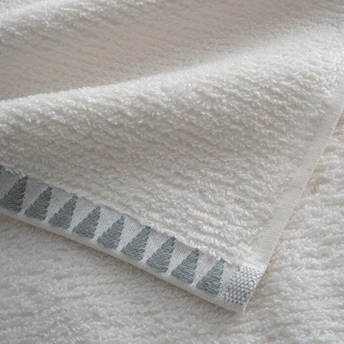Green Black Tria Yüz Havlusu %100 Pamuk Jakarlı Krem-mint 50x90 Cm