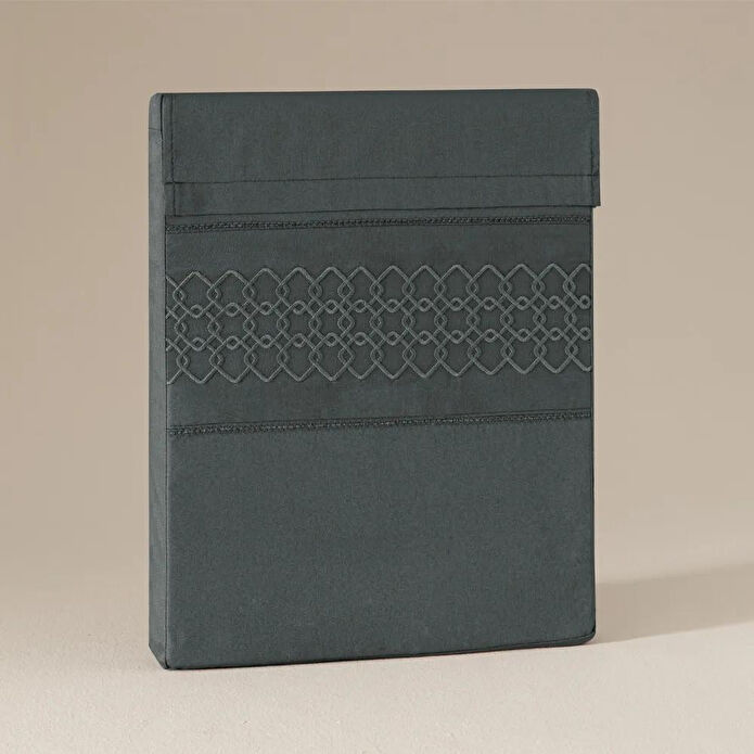 Penelope %100 Pamuk Percale Nevresim Seti 200x220 Cm Antrasit - Juana Serisi