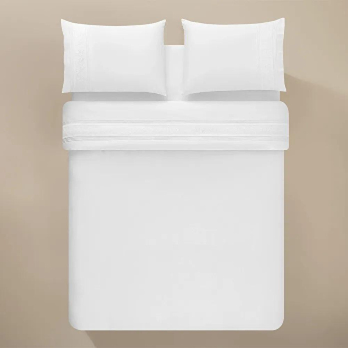 Penelope %100 Pamuk 200 Tc Nevresim Takımı 260x240 Cm Beyaz - Vera Serisi