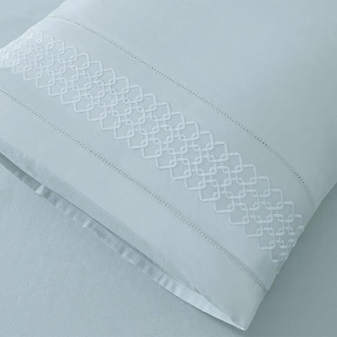 Penelope %100 Pamuk Percale Nevresim Seti 260x240 Cm Mavi - Juana Serisi
