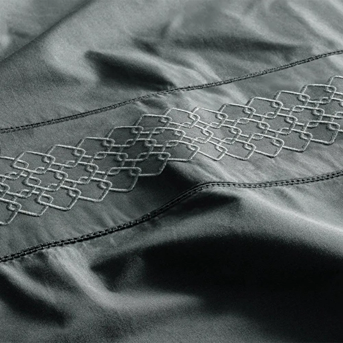 Penelope %100 Pamuk Percale Nevresim Seti 260x240 Cm Antrasit - Juana Serisi