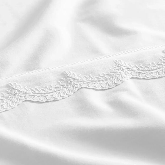 Penelope %100 Pamuk 200 Tc Nevresim Takımı 260x240 Cm Beyaz - Alba Serisi