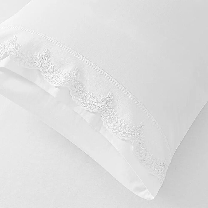 Penelope %100 Pamuk 200 Tc Nevresim Takımı 260x240 Cm Beyaz - Alba Serisi