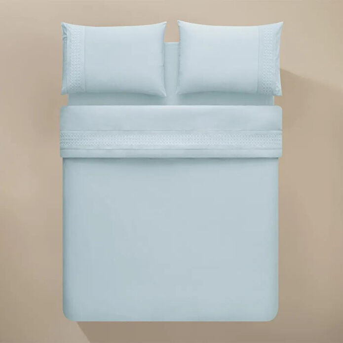 Penelope %100 Pamuk Percale Nevresim Seti 240x220 Cm Mavi - Juana Serisi
