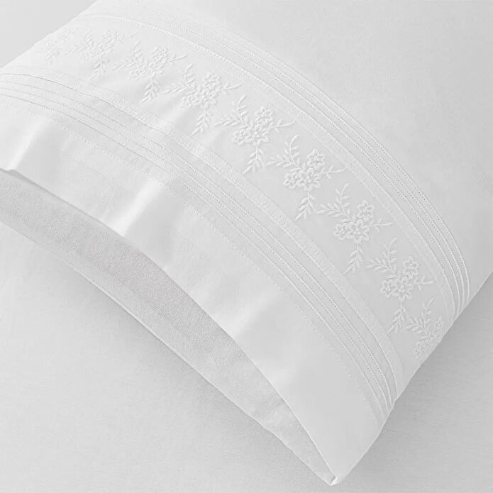 Penelope %100 Pamuk 200 Tc Nevresim Takımı 200x220 Cm Beyaz - Vera Serisi