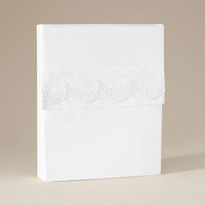 Penelope %100 Pamuk 200 Tc Nevresim Takımı 200x220 Cm Beyaz - Alba Serisi