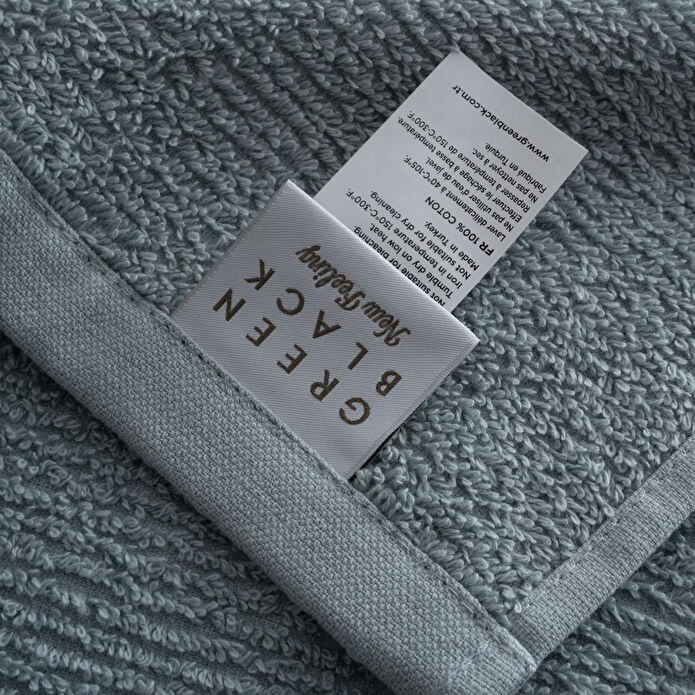 Green Black Tria Banyo Havlusu %100 Pamuk Jakarlı Mint 80x150 Cm