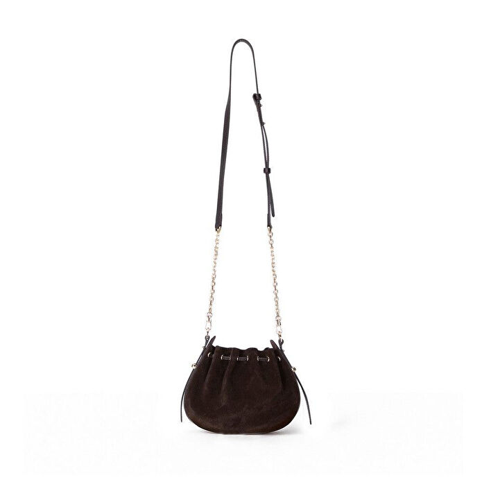 Bloominbag Haze Soft Süet Kahverengi Büzgülü Kadın Omuz Çantası – Umber Brown Drawstring Bag