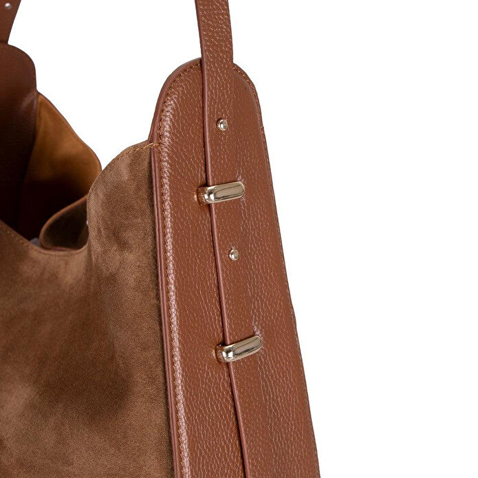 Bloominbag Lunar Siena Tan Süet Kadın Omuz Çantası