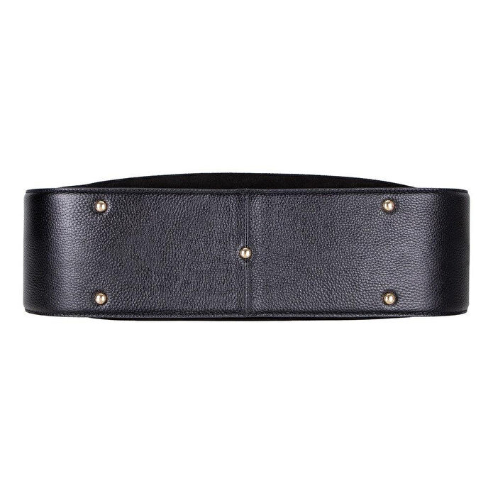 Bloominbag Lunar Noir Black Süet Kadın Omuz Çantası