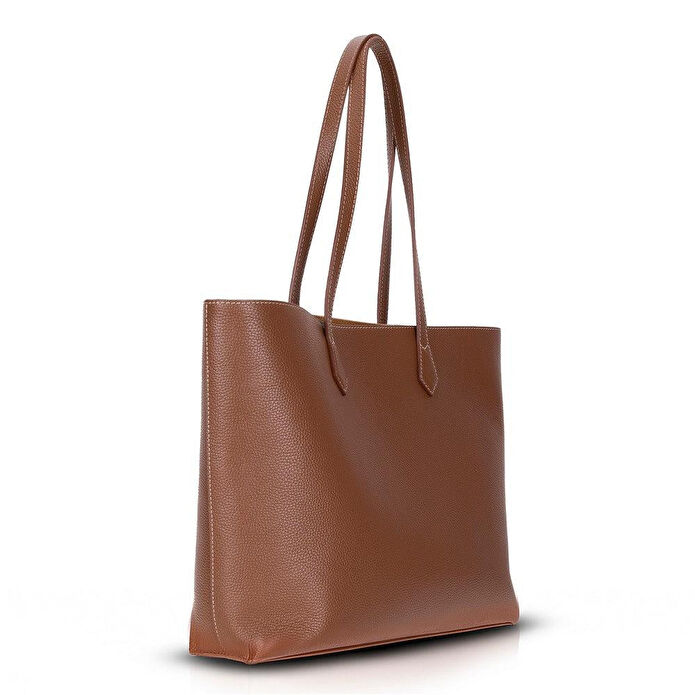 Bloominbag Terra Taba Hakiki Deri Kadın Omuz Çantası – Sahara Tan Terra Structured Leather Tote