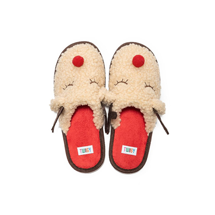 Twigy Diry Kadın,garson Boy Ev Terliği Kahverengi 36/41