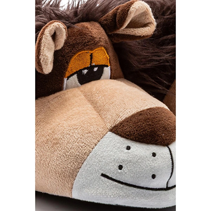 Twigy Aslan Erkek Hayvanlı Panduf Kahverengi 41/46