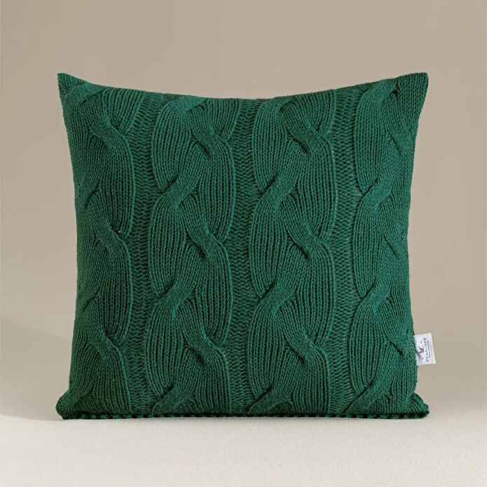Penelope Triko Kırlent Kılıfı Yeşil 45x45 Cm - Cabella Serisi