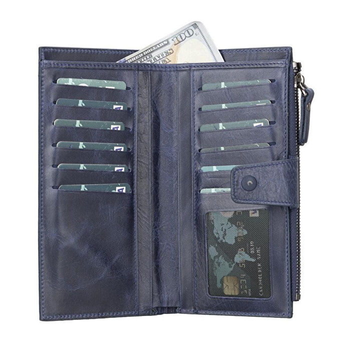 Bloominbag Lozan Strap Twilight Gerçek Deri Telefon Bölmeli Cüzdan Çanta