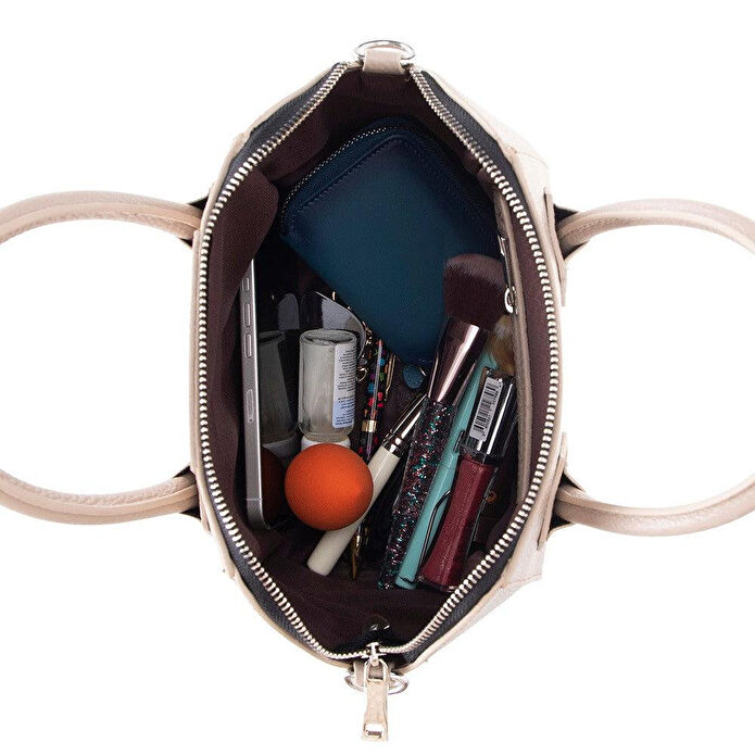 Bloominbag Aria Mink Taupe Small Hakiki Deri Kadın El & Omuz Çantası