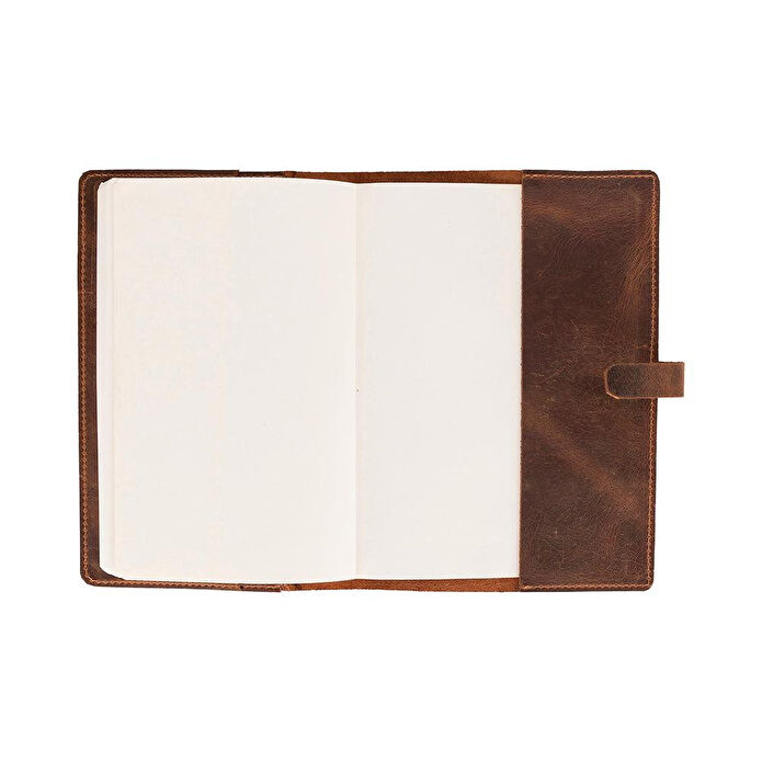 Bloominbag Bloom Quiet Edit Saddle Brown A5 Deri Kitap Defter Kılıfı