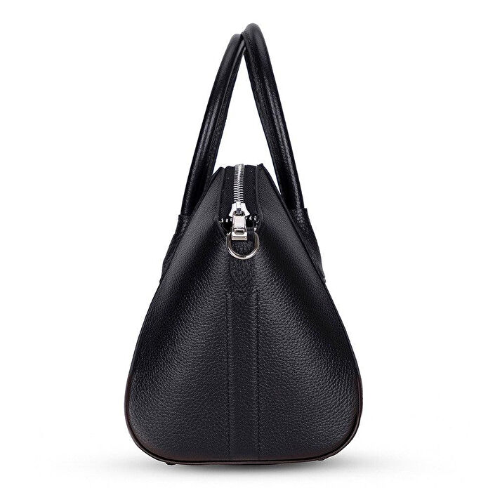 Bloominbag Aria Noir Black Medium Hakiki Deri Kadın El & Omuz Çantası