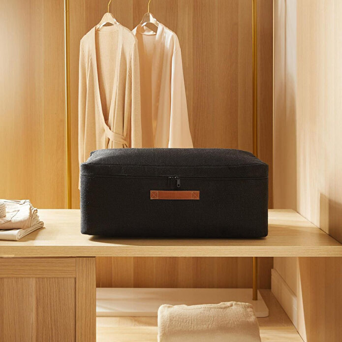 Ocean Home Textile Orta Boy Siyah Renk Jüt Hurç 52 X 28 X 21 Cm