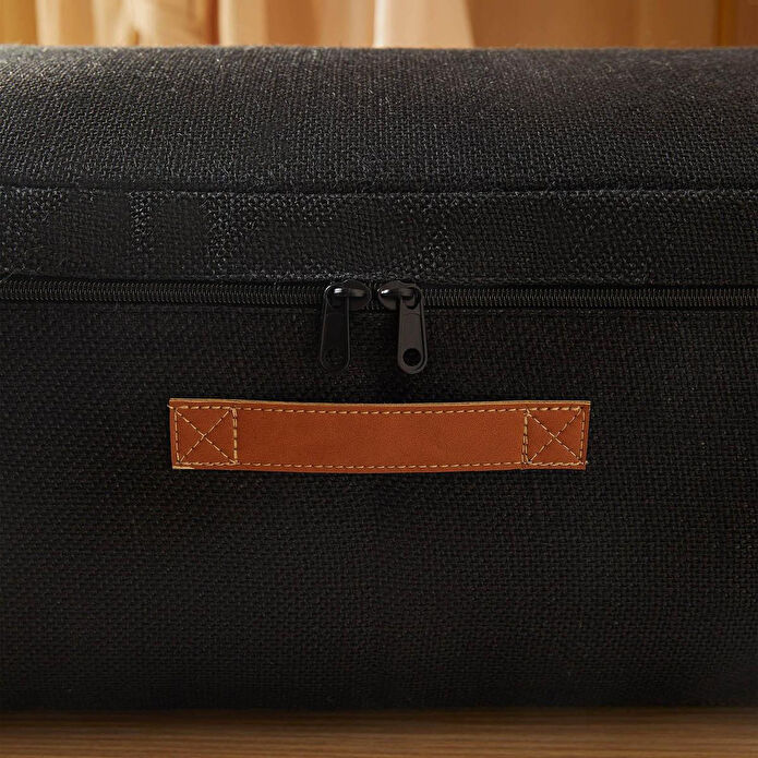 Ocean Home Textile Orta Boy Siyah Renk Jüt Hurç 52 X 28 X 21 Cm