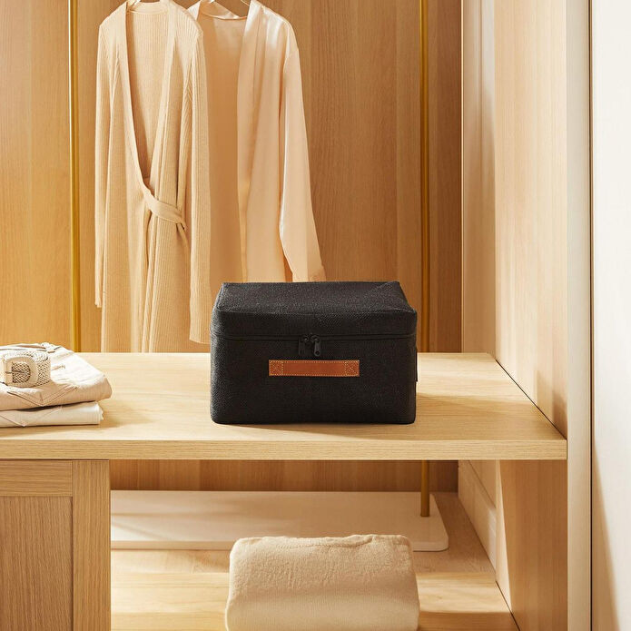 Ocean Home Textile Küçük Boy Siyah Renk Jüt Hurç 30 X 22 X 18 Cm