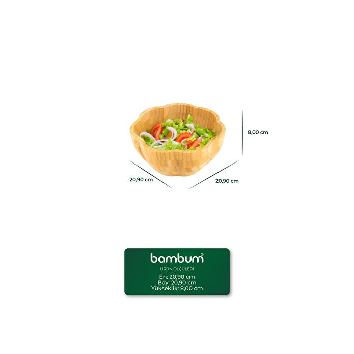 Bambum Tremble Salata & Meyve Kasesi Derin Yuvarlak