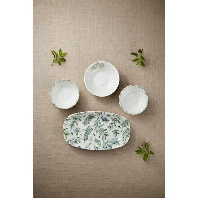 Bambum Moderna 14 Parça Kahvaltı Takımı Yaprak