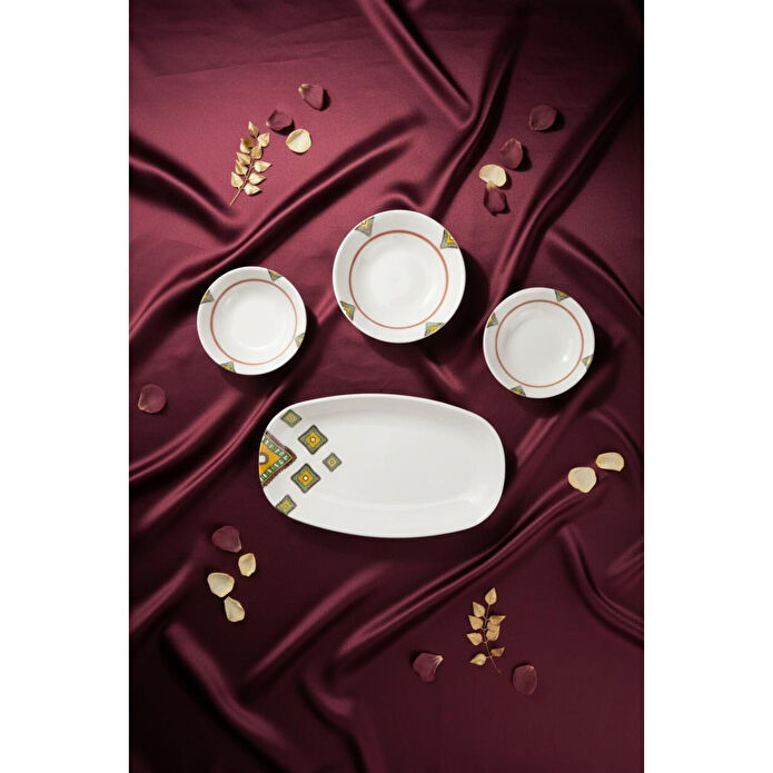 Bambum Moderna 14 Parça Kahvaltı Takımı Mustard