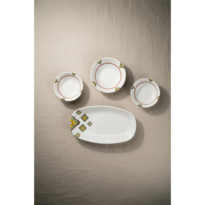 Bambum Moderna 14 Parça Kahvaltı Takımı Mustard