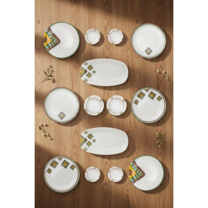 Bambum Moderna 14 Parça Kahvaltı Takımı Mustard
