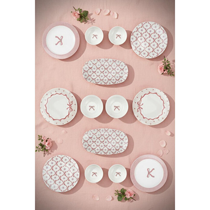 Bambum Moderna 14 Parça Kahvaltı Takımı Ribbon