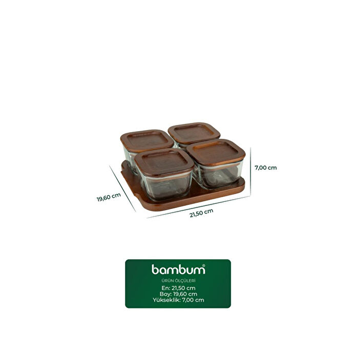 Bambum Nero Enzo 9 Parça Cam Kahvaltılık