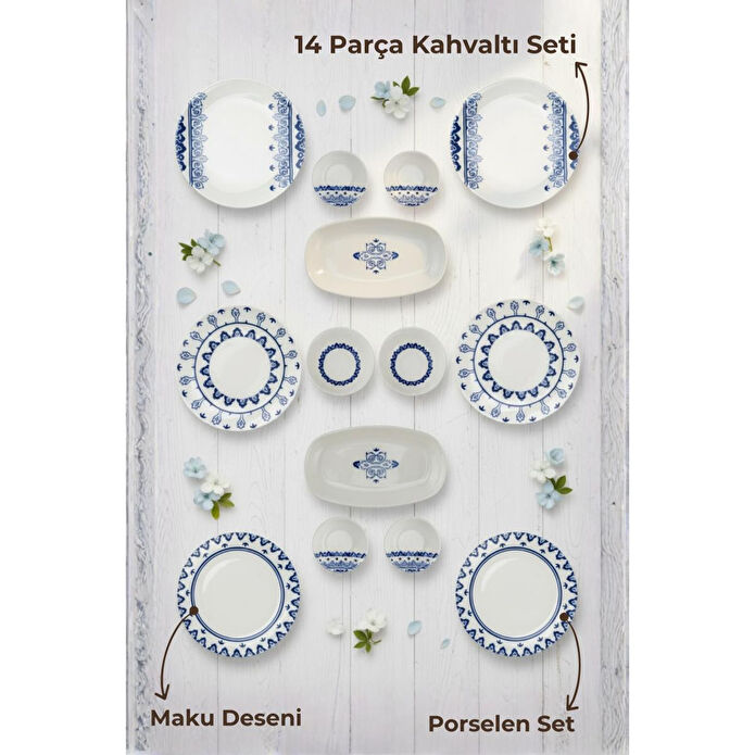 Bambum Moderna 14 Parça Kahvaltı Takımı Maku