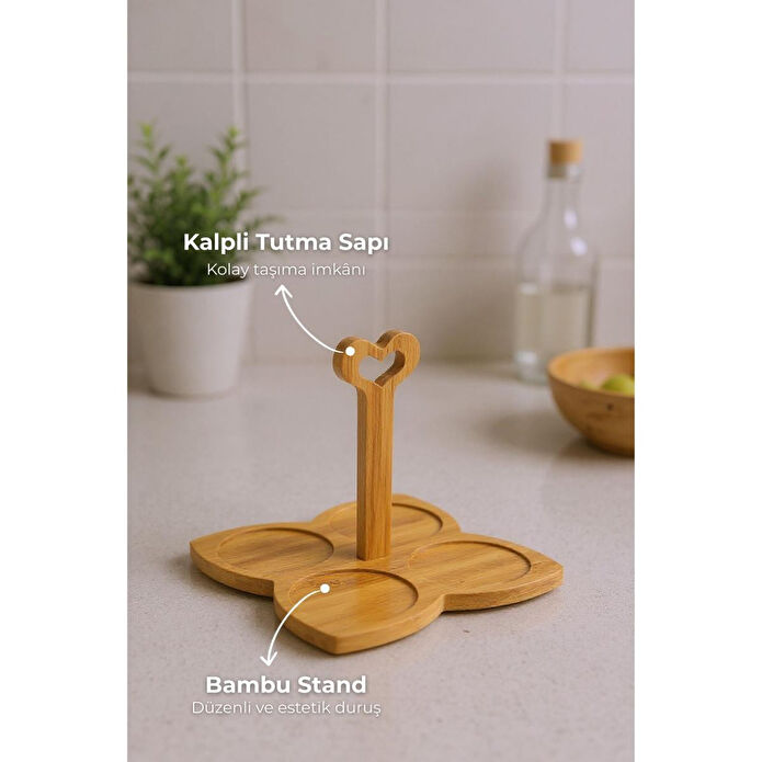 Bambum Fugu Bambu Standlı 4'lü Kupa Seti
