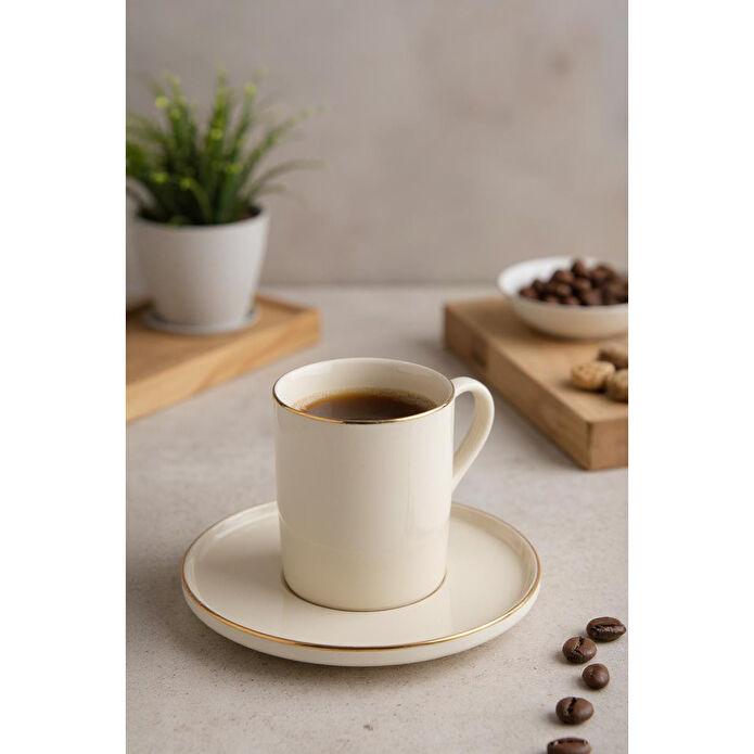 Bambum Dante 6 Kişilik Kahve Fincan Takımı Altın